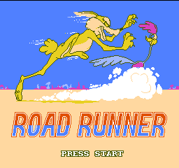 Road Runner title screen for NES